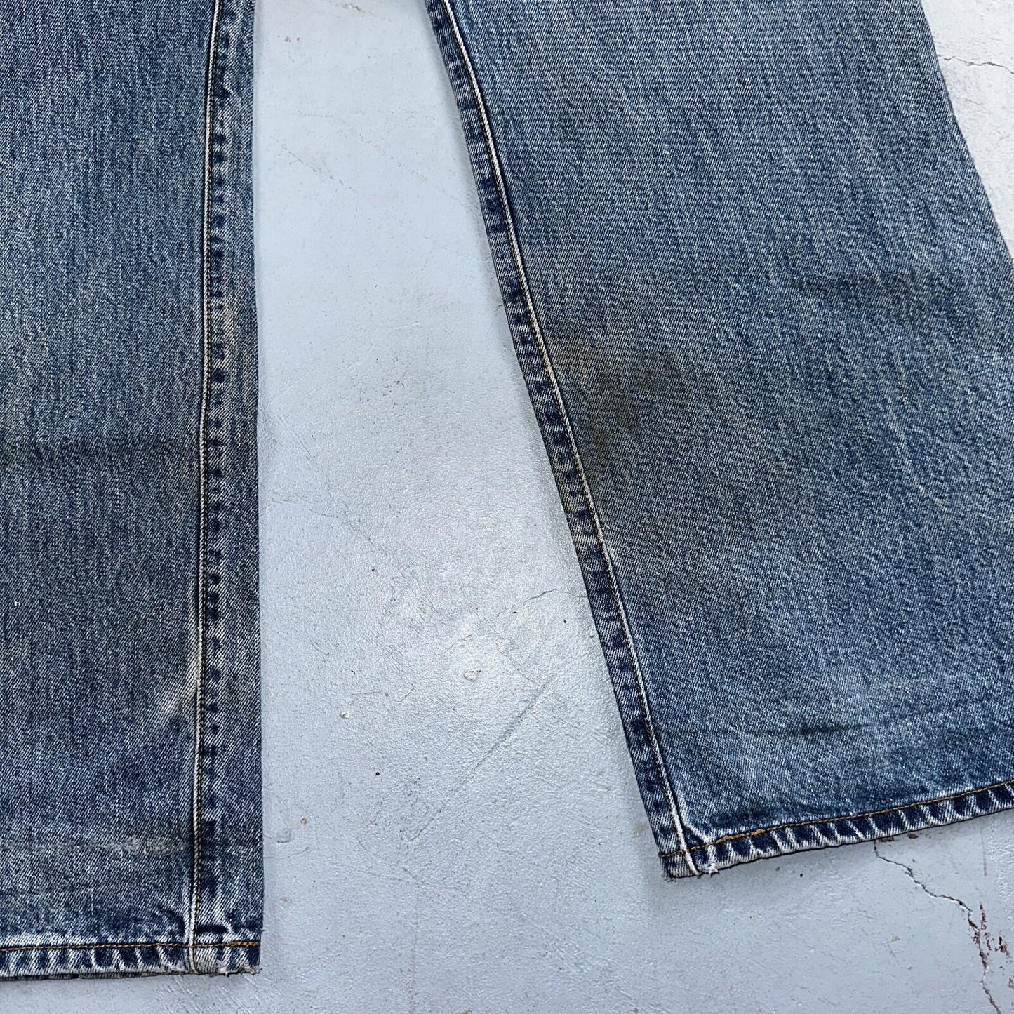 Levis 501 Vintage 90s Mexico Straight Leg Jeans Blue Light Wash 38x30 Act 37x31