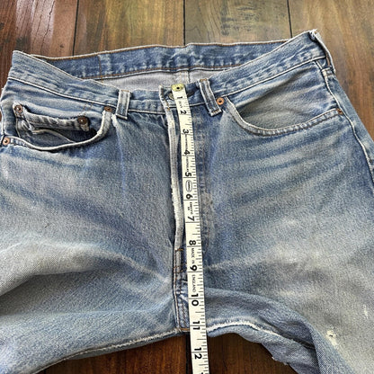 Levis Vintage 80s Redline Selvedge USA 501 XX Jeans Light Wash 33x36 Act 30x34