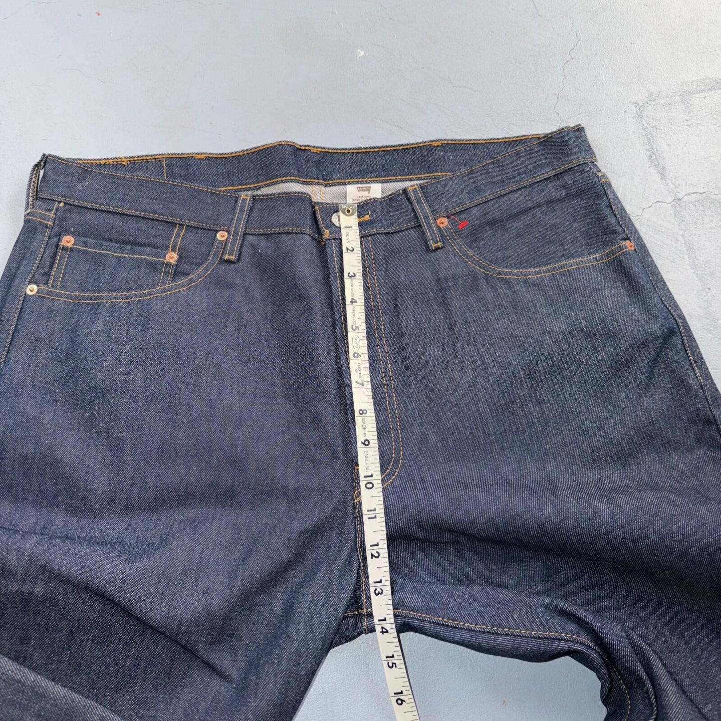 Levis 501 Vintage Y2K Deadstock XX Straight Leg Jeans Black Dark Wash 40x30
