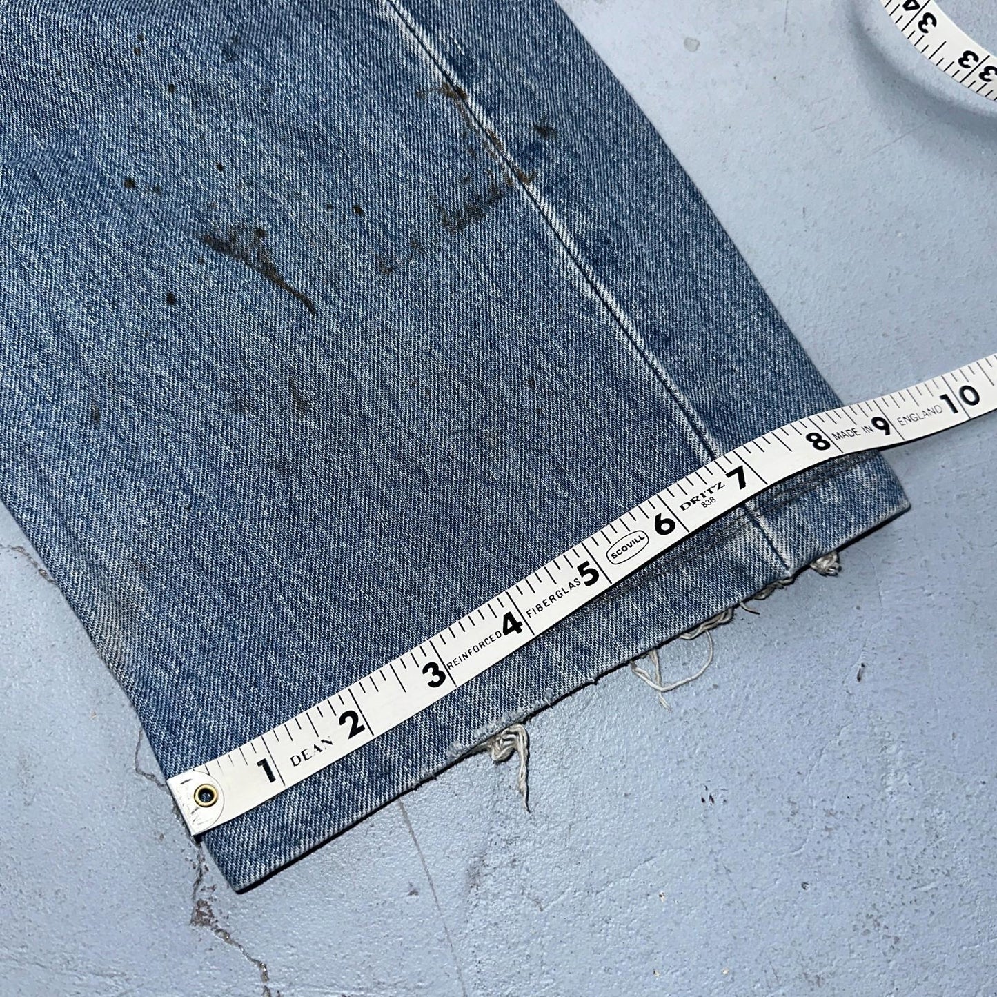 Levis 501 Vintage 90s Europe Straight Leg Jeans Blue Light Wash 36x36 Act 34x29
