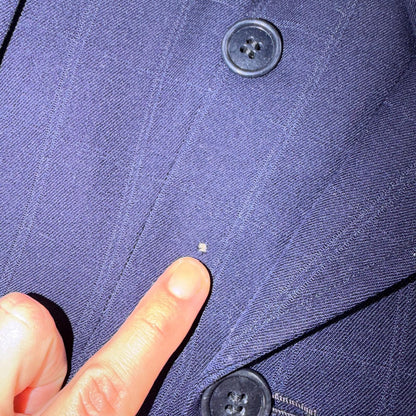 1940s 1950s VTG Mens Double Breast Suit 36 Jacket Coat Navy Union Rockabilly USA