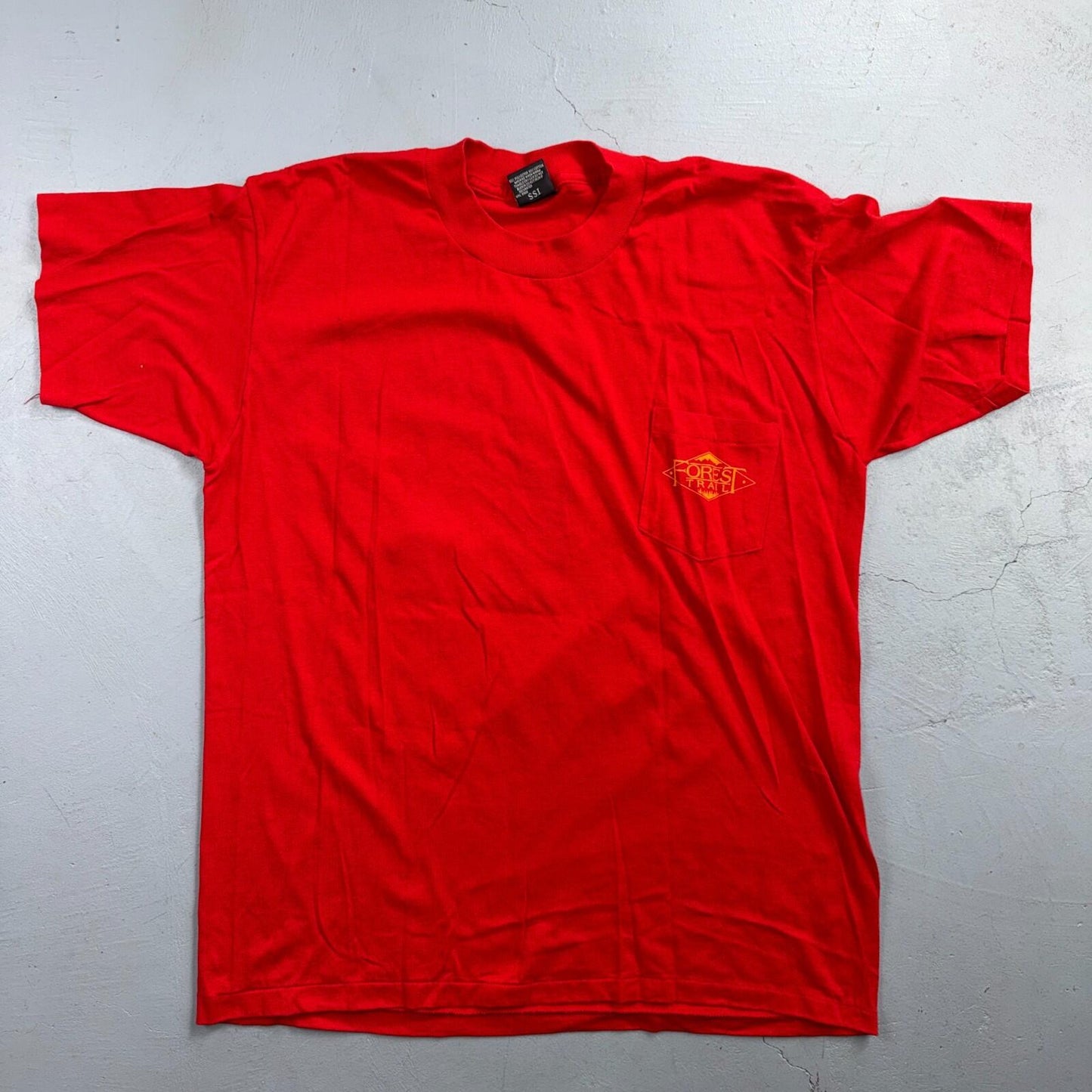 Forest Trail Wolf T Shirt 90s Colorful Graphic Single Stitch Animals Rare Red