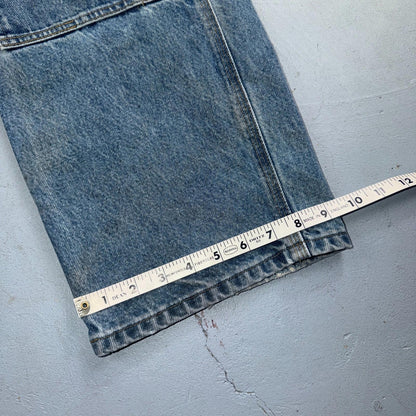 VTG Carhartt Men’s B73 DST 36x32 Double Knee Denim Jeans Workwear Thrashed
