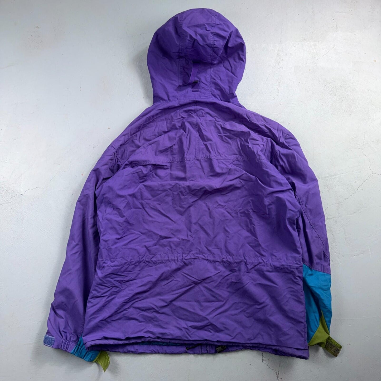 Patagonia VTG RARE 90s Hooded Zip Up Jacket Mens L Purple Rain Parka Wind
