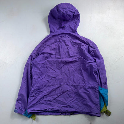 Patagonia VTG RARE 90s Hooded Zip Up Jacket Mens L Purple Rain Parka Wind