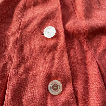 VTG 70s Overcoat Coat Pink Wool Union Made Pom Pom Northfield Rockabilly 1970s