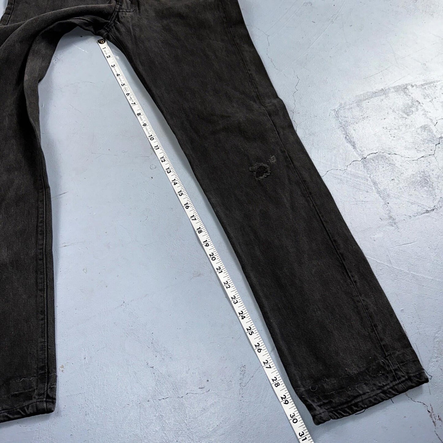 Levis 501 Vintage 80s USA XX Straight Leg Jeans Black Heavy Dark Dyed Act 28x31
