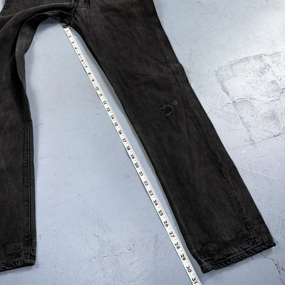 Levis 501 Vintage 80s USA XX Straight Leg Jeans Black Heavy Dark Dyed Act 28x31