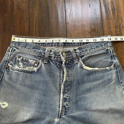 Vintage LEVIS 501XX Jeans Big E 1960s Denim Redline Selvedge 29x29 USA 60s 70s