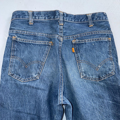 Levis Big E Vintage 60s Orange Tab 646 Bell Bottoms Denim Jeans Bootcut 31x29