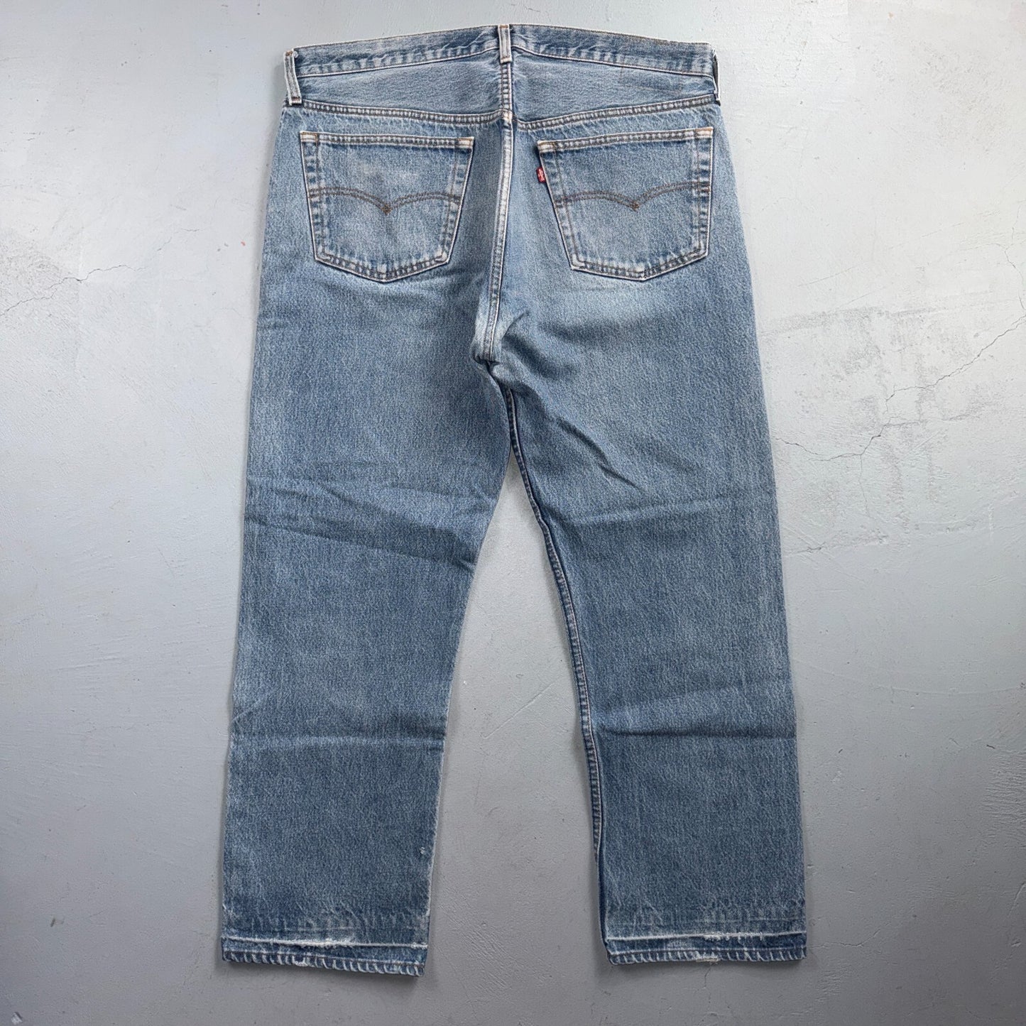Levis 501 Vintage 80s USA XX Straight Leg Jeans Blue Light Wash 40x32 Act 38x28