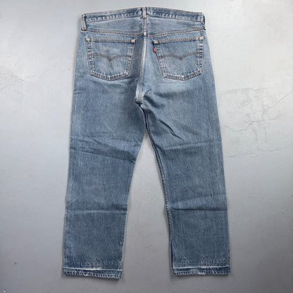 Levis 501 Vintage 80s USA XX Straight Leg Jeans Blue Light Wash 40x32 Act 38x28