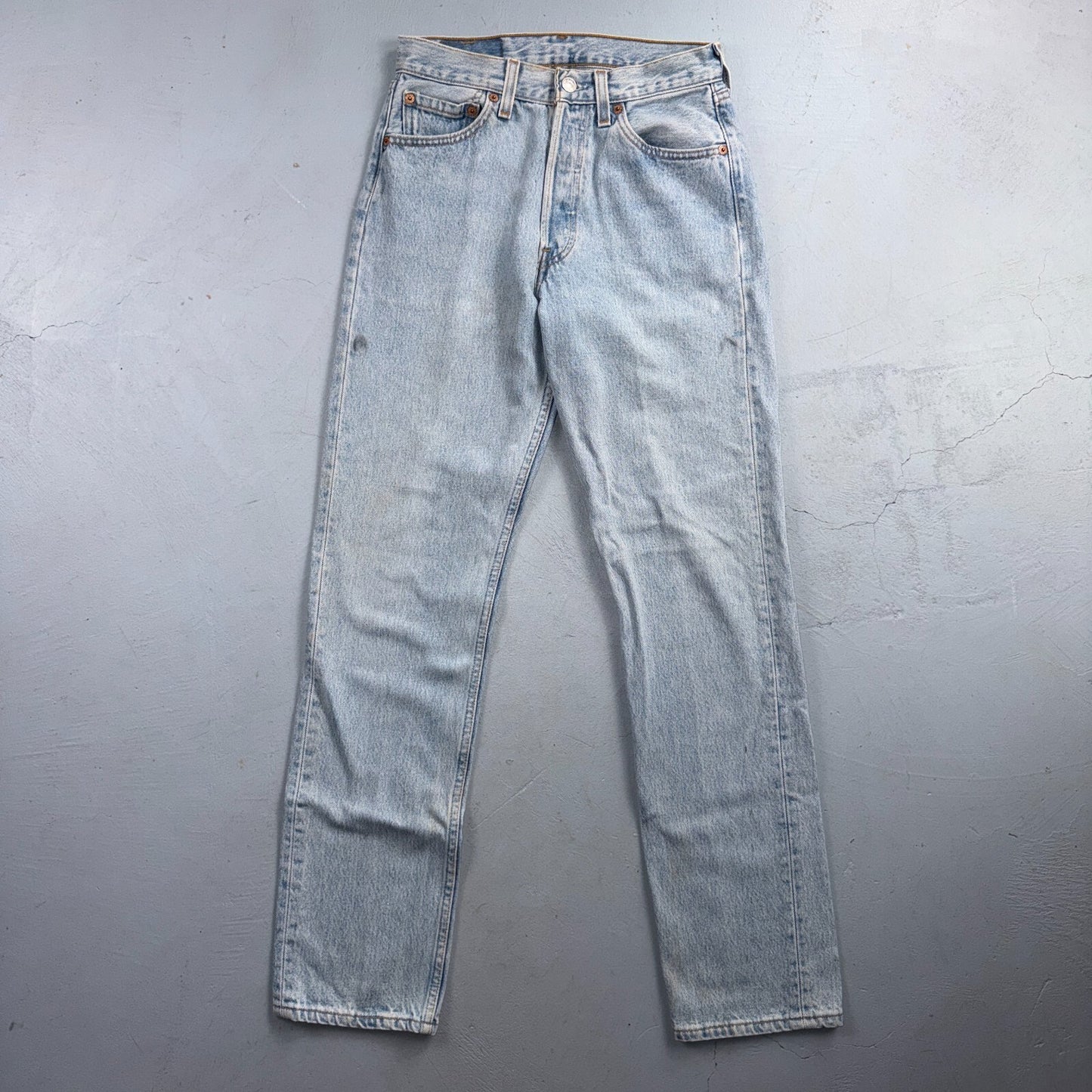 Levis 501 Vintage 90s USA XX Straight Leg Jeans Blue Light Wash 28x32 Act 26x31