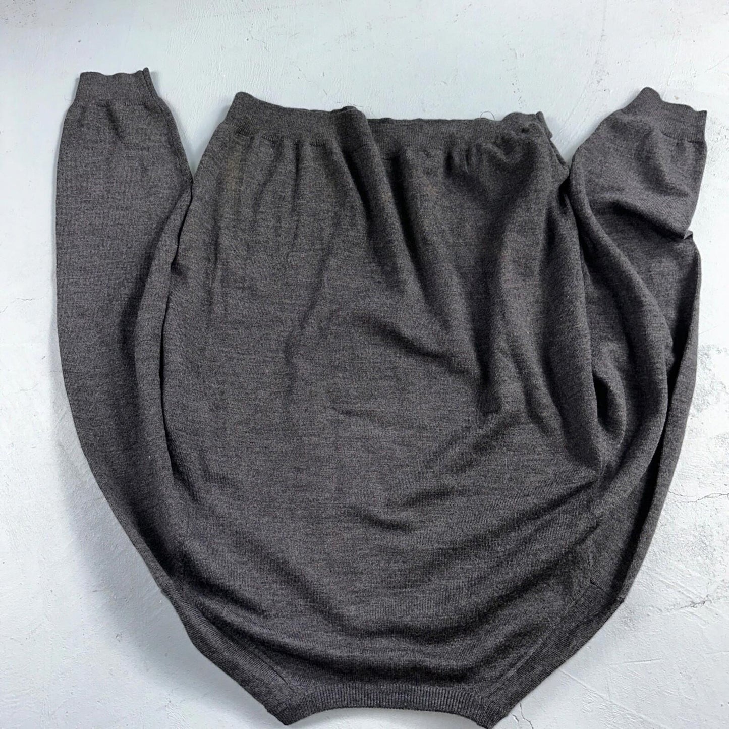 346 Brooks Brothers Mens XL Fine Italian Merino Wool Gray Sweater Tags