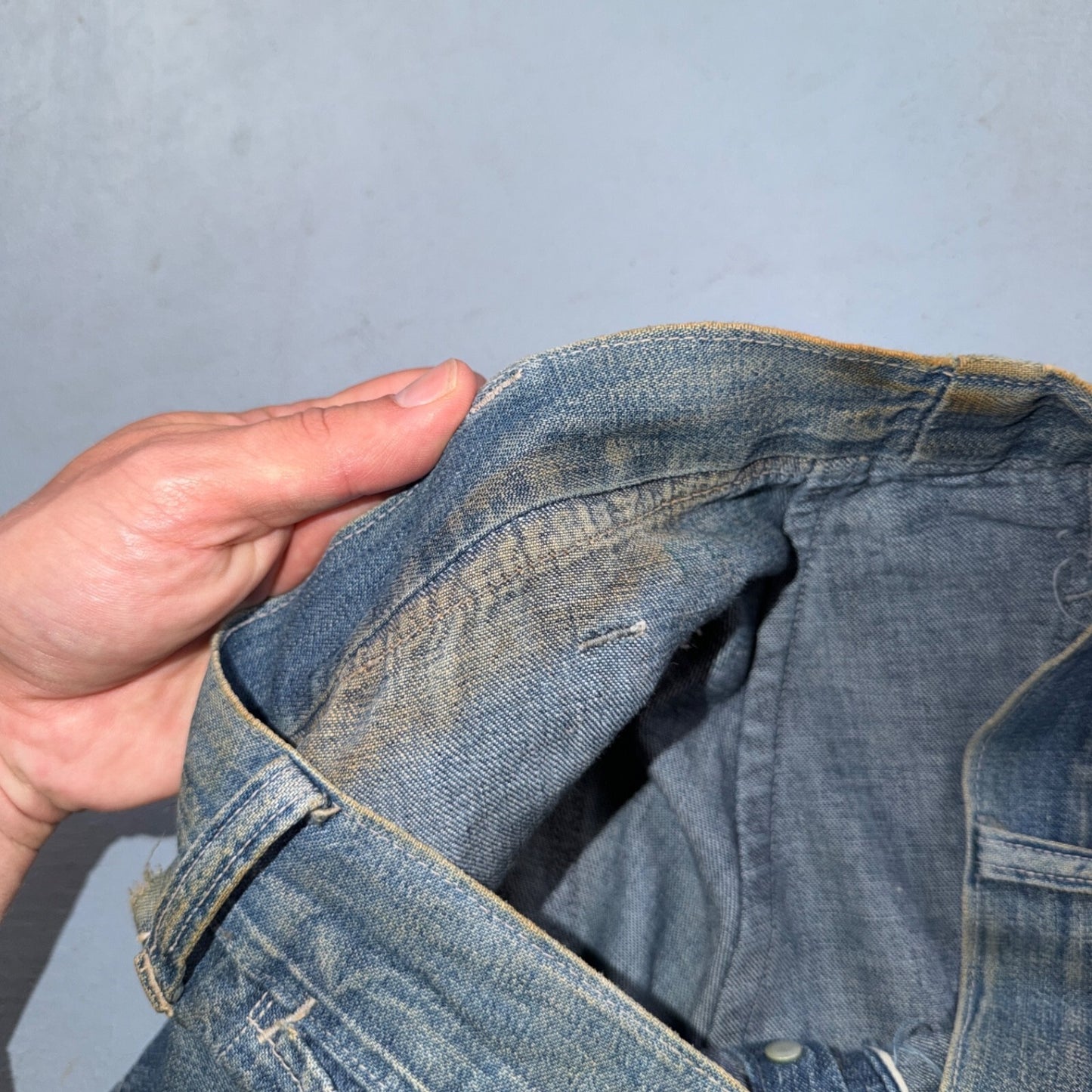 1940s WWII Navy Selvedge Denim Pants Seafarer Uniform Blue Jeans VTG 40s 30x28