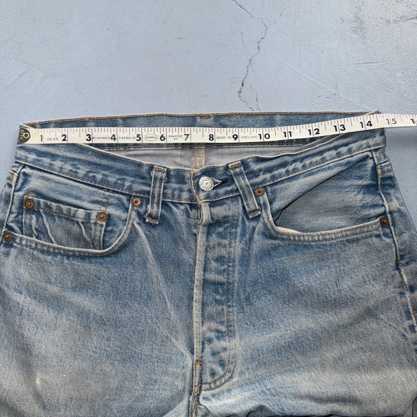 Levis 501 Vintage 80s Redline Selvedge USA XX Jeans Light Wash 32x38 Act 29x32
