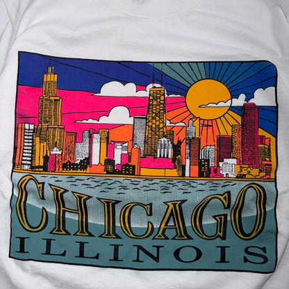 Chicago Windy City Sunshine VTG T Shirt 90s Y2K Sears Tower Homage Graphic Love