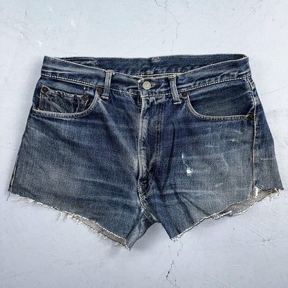 Vintage LEVIS 501XX Jeans Big E 1950s Redline Selvedge USA Jerky 40s Shorts Cut