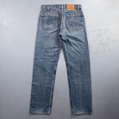 Levis 501 Vintage 80s USA XX Straight Leg Jeans Blue Light Wash 31x33 Act 28x29