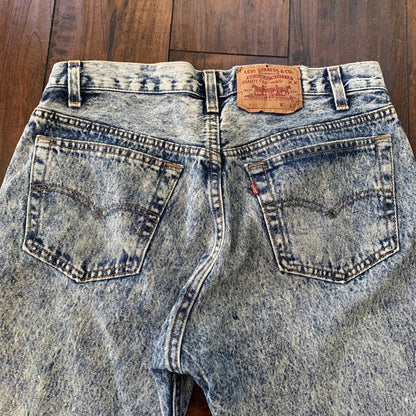Levis 501 Vintage 80s USA XX Straight Leg Jeans Blue Acid Wash 33x32 Act 30x29