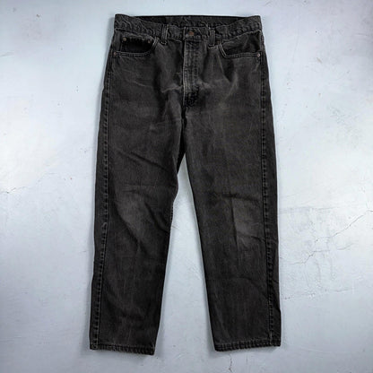 Levis 505 Vintage 90s USA Red Tab Jeans 36x32 Black Light Wash Act 34x27