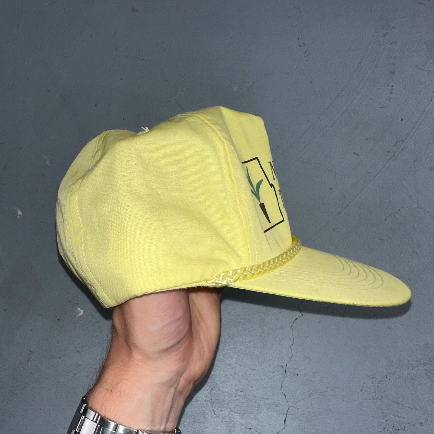 Vintage Northwest Transplants Hat Yellow Rope Snapback Nursery Oregon Promo Cap