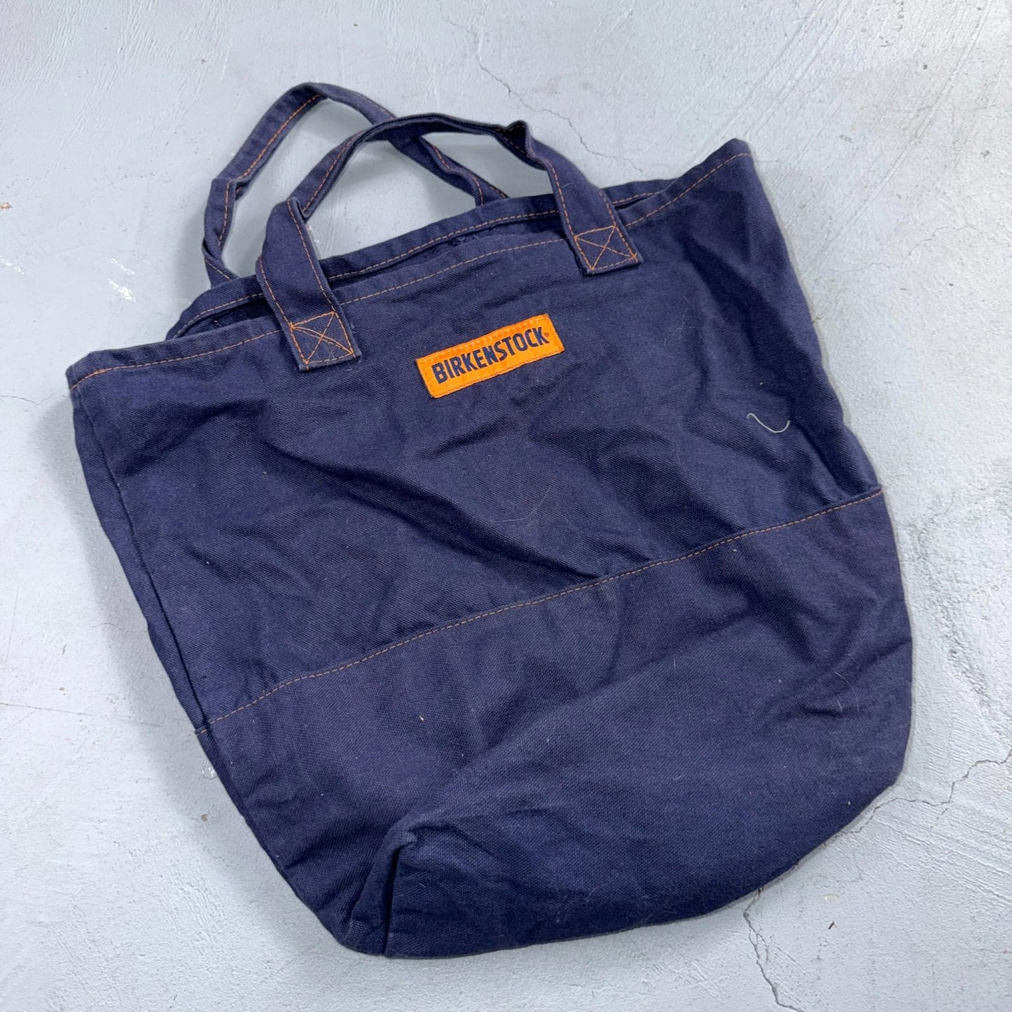 VTG 90s Birkenstock Canvas Tote Bag Blue Logo Cotton Travel Cute Y2K Promo