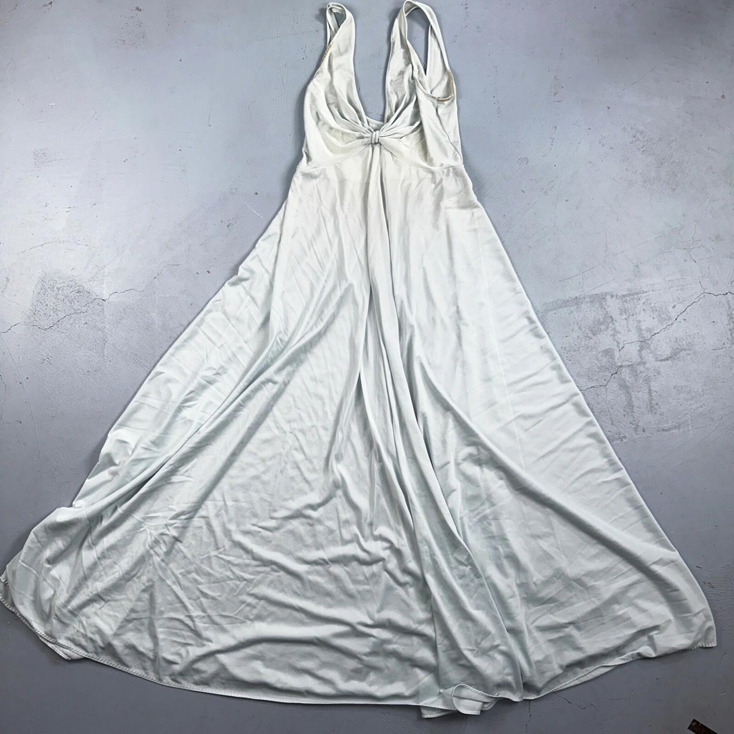 Vintage 1970s Olga Lingerie Slip Dress Sleepwear Full Sweep Nightgown Lace 70s