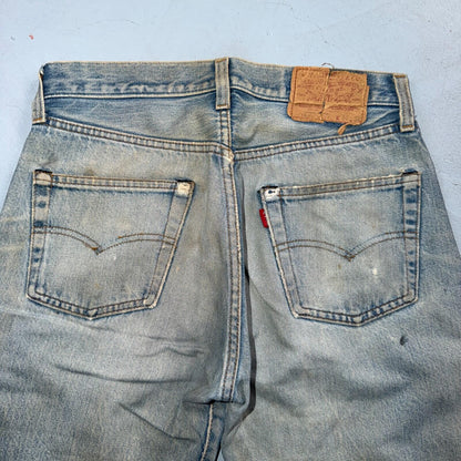 Levis 501 Vintage 80s Redline Selvedge USA XX Jeans Light Wash 30x38 Act 29x33