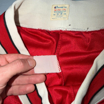 Vintage Champion Chicago Bulls Basketball Shorts Mens Medium Red NBA Jordan 80s