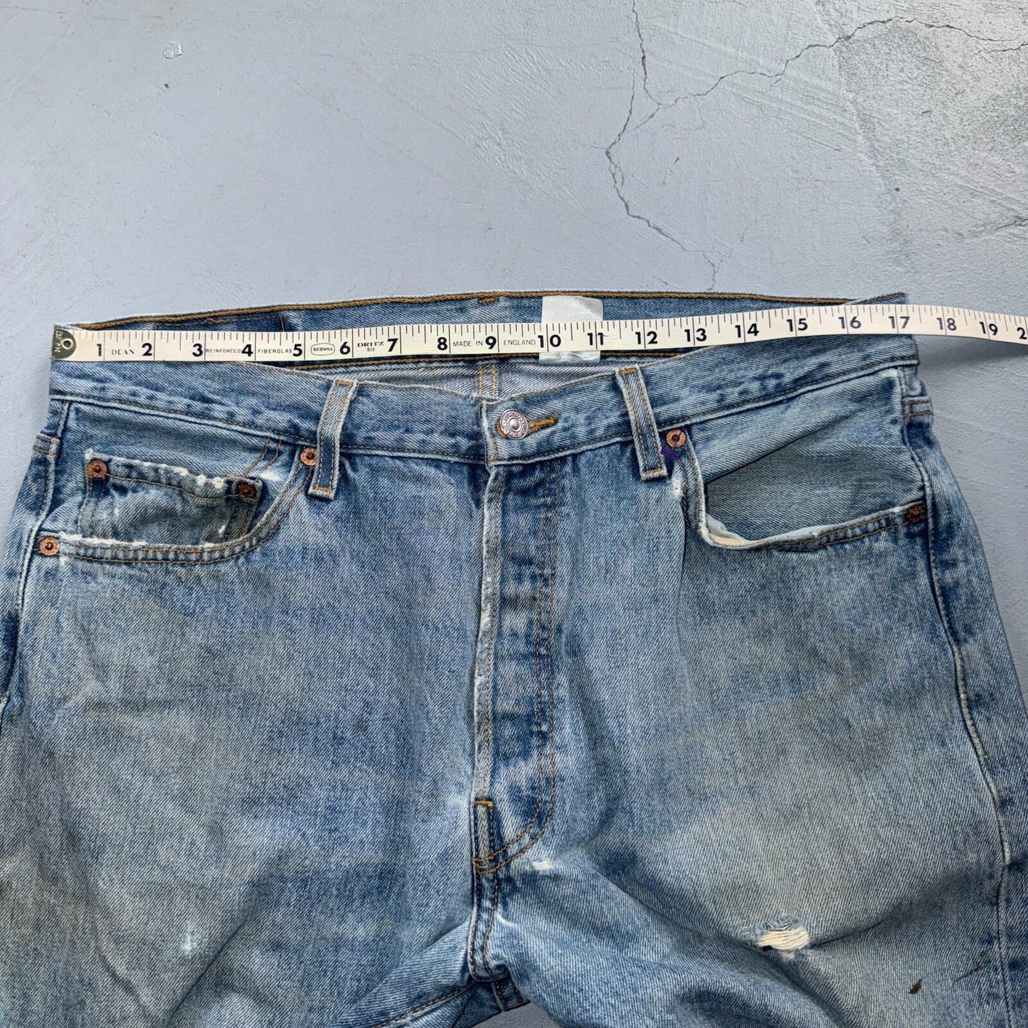 Levis 501 Vintage Y2K XX Straight Leg Jeans Blue Light Wash 36x30 Act 34x28