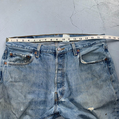 Levis 501 Vintage Y2K XX Straight Leg Jeans Blue Light Wash 36x30 Act 34x28