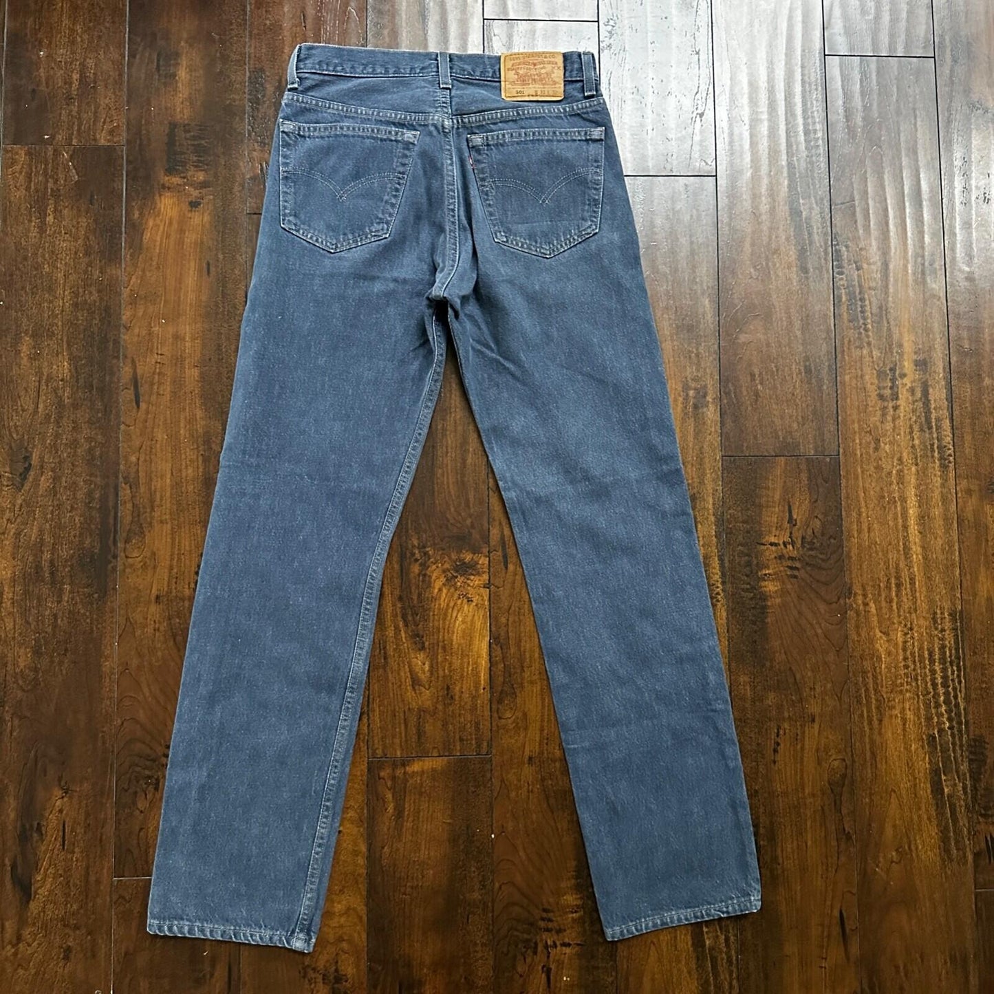 Levis VTG 90s 501 Button Fly 31x32 USA Tag Jeans Straight Wash Blue XX Act 28x31