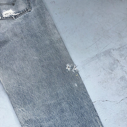 Levis 501 Vintage 80s Redline Selvedge USA XX Jeans Light Wash 66 Act 27x31