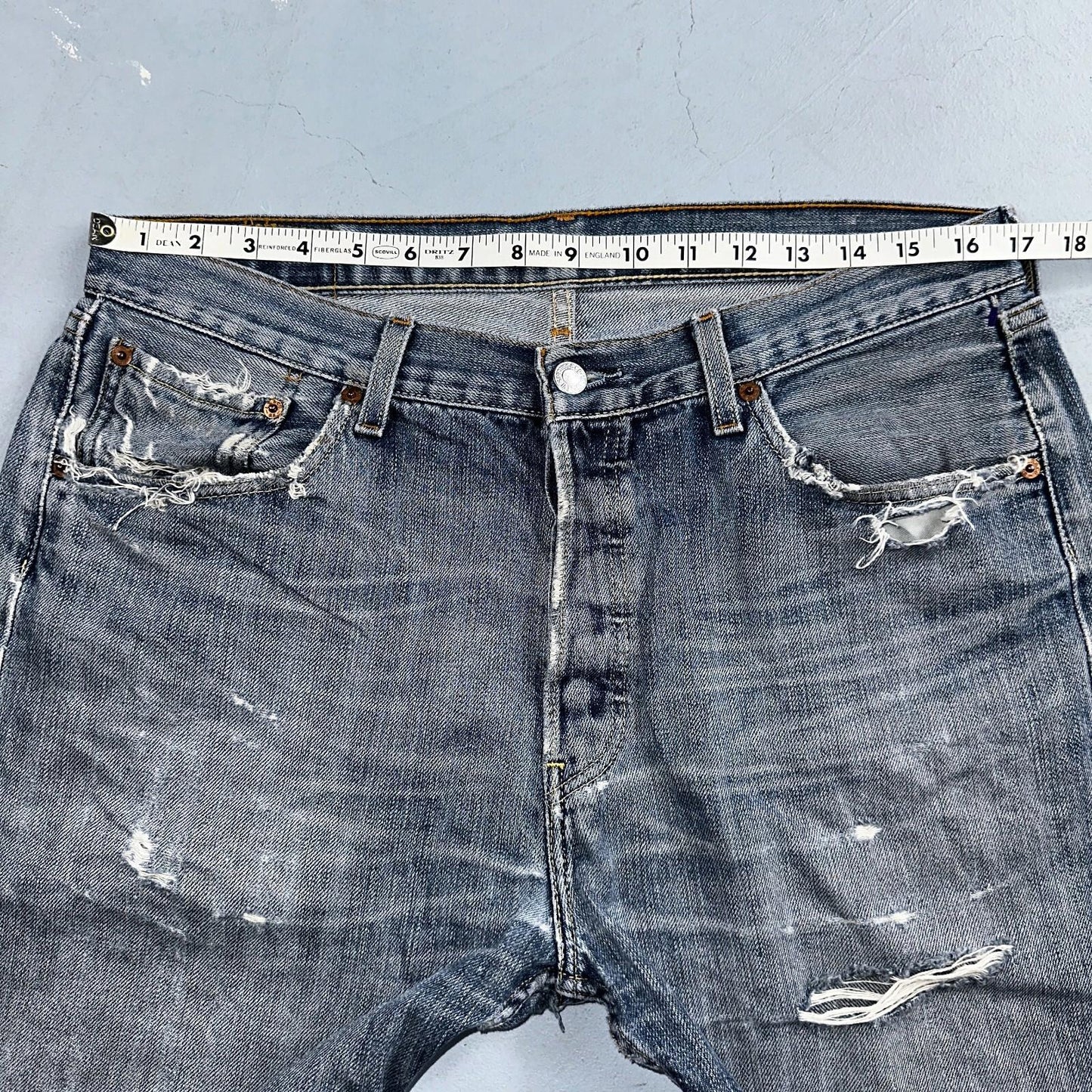 Levis 501 Vintage Y2K XX Straight Leg Jeans Blue Med Wash 34x36 Act 33x30