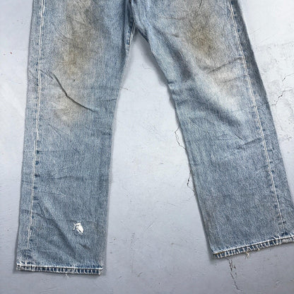 Levis 501 Vintage Y2K XX Straight Leg Jeans 90s Blue Light Wash 36x30 Act 35x29