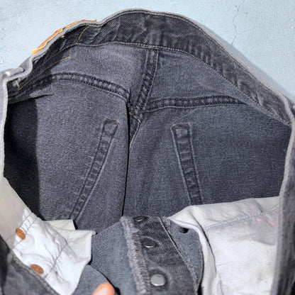 Levis 501 Vintage 90s USA XX Straight Leg Jeans Black Med Wash 34x34 Act 31x33