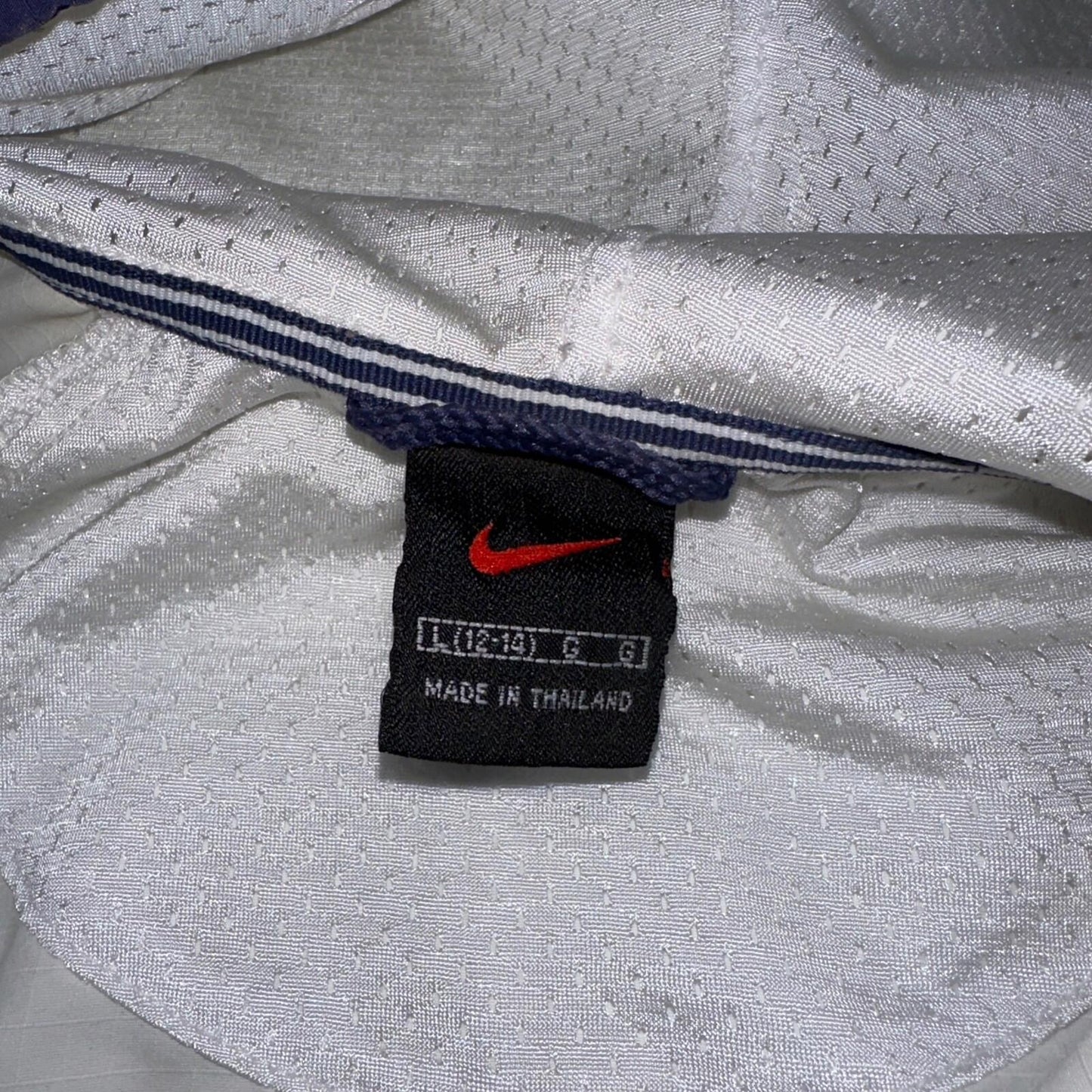 Nike Jacket Vintage Nylon Windbreaker Women’s Quarter Zip Large White 90s
