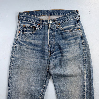 Levis 501 Vintage 80s Redline Selvedge USA XX Jeans Light Wash 31x40 Act 29x35