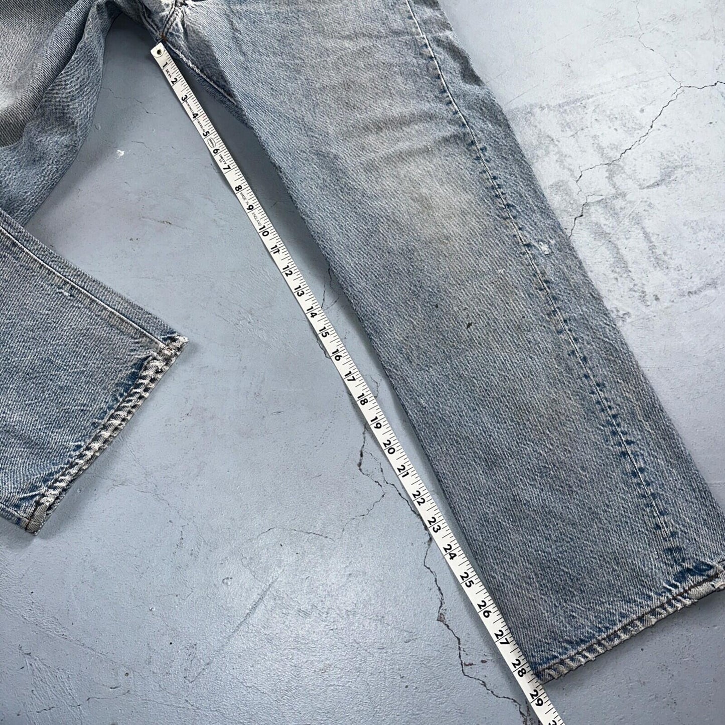Levis 501 Vintage 80s USA XX Straight Leg Jeans Blue Light Wash 38x33 Act 34x29