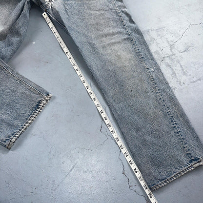 Levis 501 Vintage 80s USA XX Straight Leg Jeans Blue Light Wash 38x33 Act 34x29