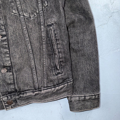 Levis Button Front Cotton Denim Trucker Jean Jacket Black Type 3 VTG Style Y2K