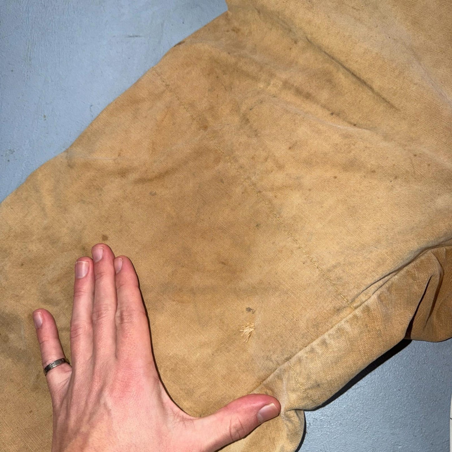 VTG 50s 60s Duxback Pants Falcon 28x27 Khaki Casual Creased Outdoor Rockabilly