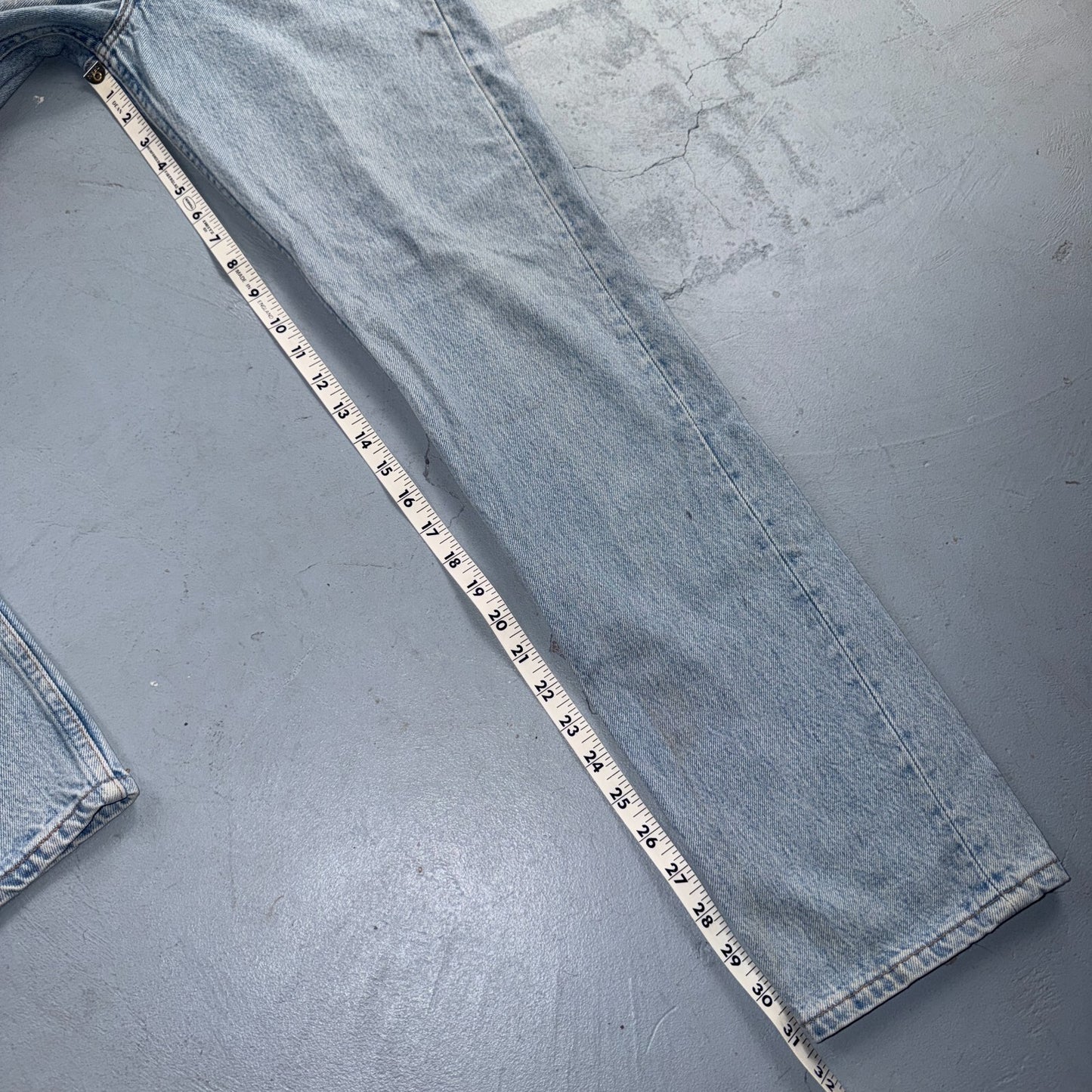 Levis 501 Vintage 90s USA XX Straight Leg Jeans Blue Light Wash 28x32 Act 26x31
