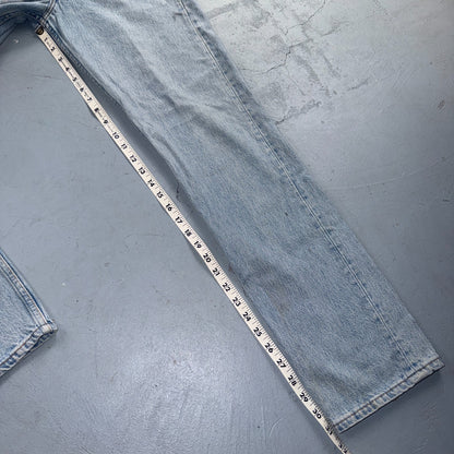 Levis 501 Vintage 90s USA XX Straight Leg Jeans Blue Light Wash 28x32 Act 26x31