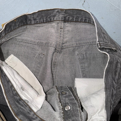 Levis 501 Vintage 80s USA XX Straight Leg Jeans Black Light Gray 36x34 Act 35x32
