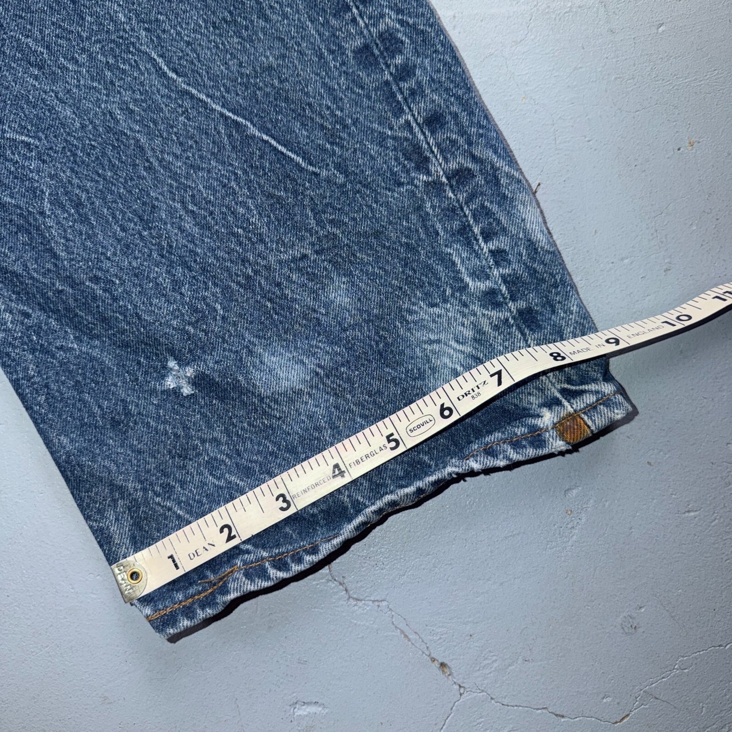 Levis 501 Vintage 80s USA XX Straight Leg Jeans Blue Light Wash 40x32 Act 37x28