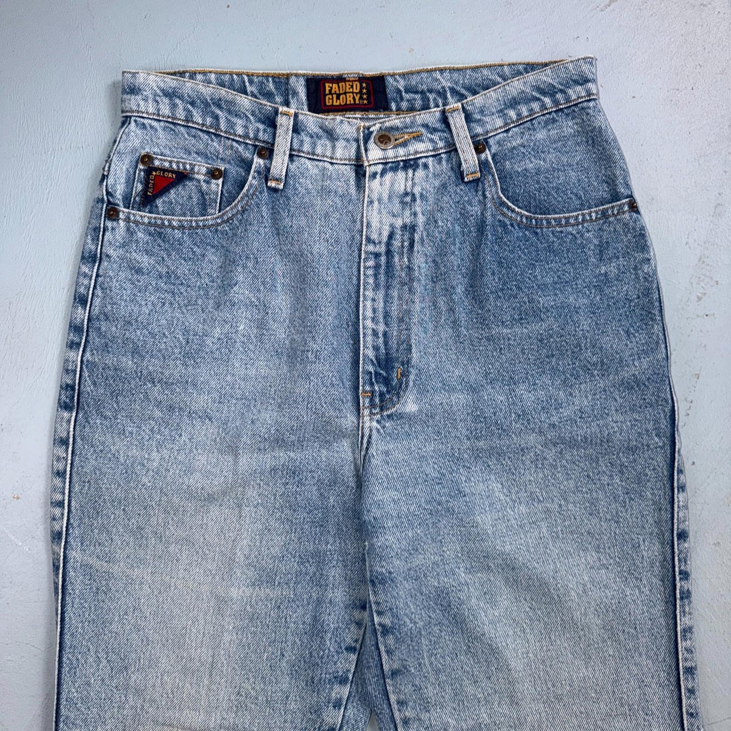 Vintage Y2K Faded Glory Jeans Womens 12 Light Blue Classic Fit USA 29x29 Skinny