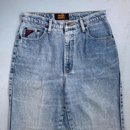 Vintage Y2K Faded Glory Jeans Womens 12 Light Blue Classic Fit USA 29x29 Skinny