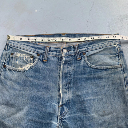 Levis 501 Vintage 70s SS Redline Selvedge USA XX Jeans Light Wash Act 31x28 Used